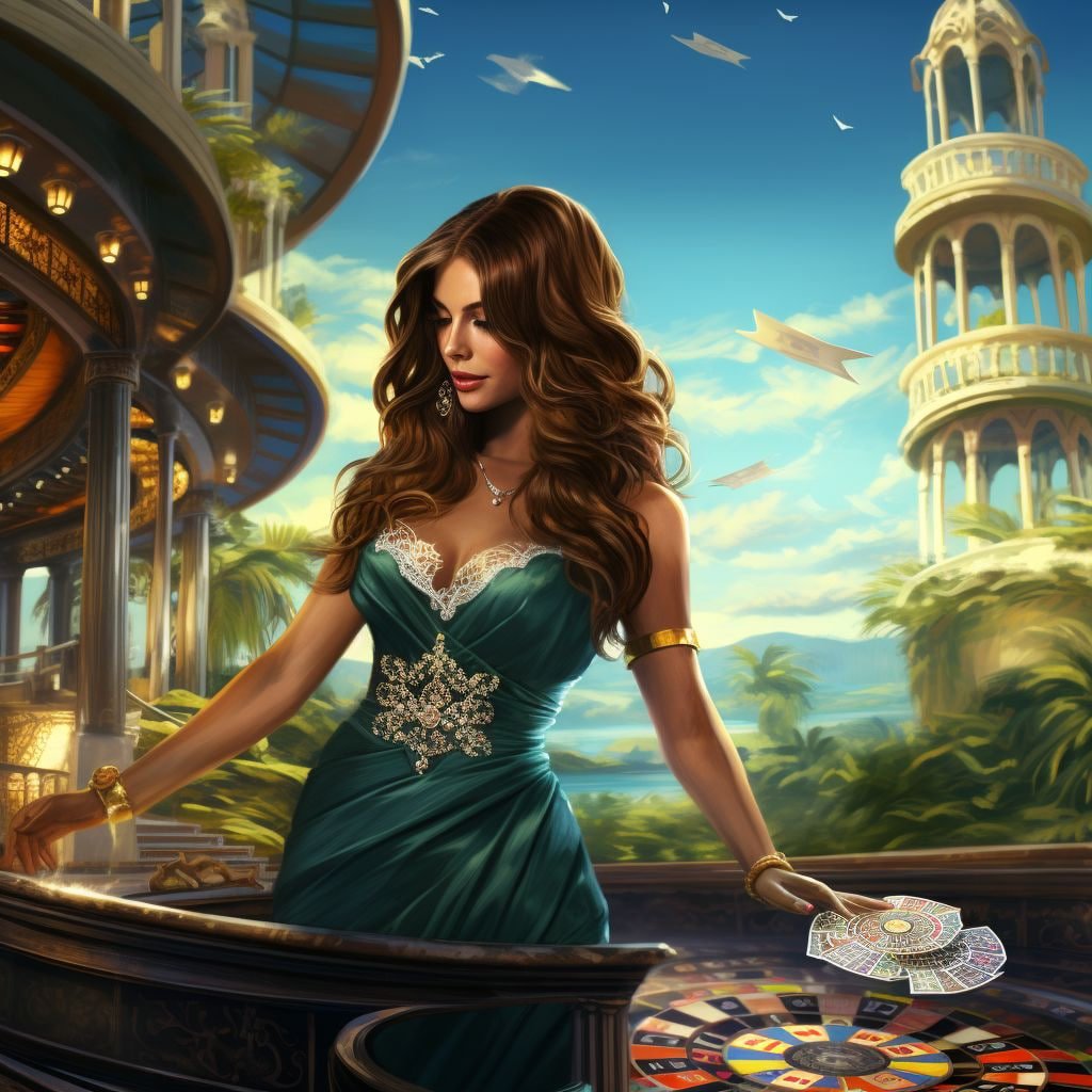 7777rp Live Casino Baccarat Meja VIP dengan Dealer Cantik